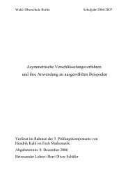 Asymmetrische Verschlüsselungsverfahren und ihre Anwendung an ...