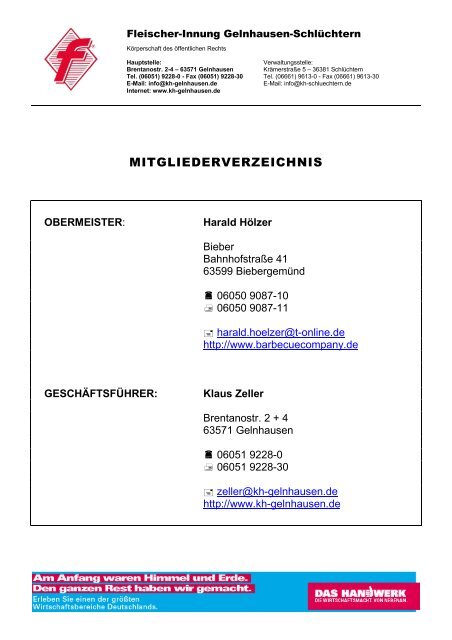 MITGLIEDERVERZEICHNIS
