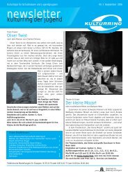 Kulturring Newsletter Nr.3 - September 2006