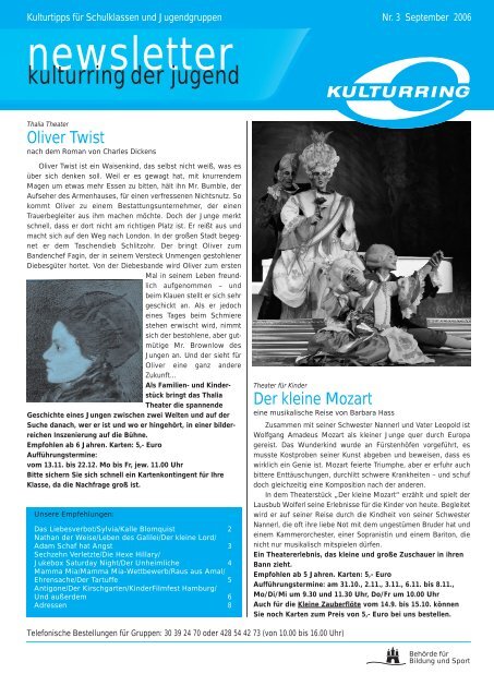 Kulturring Newsletter Nr.3 - September 2006