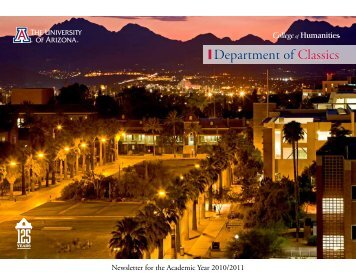 Inside Front Cover - Classics - University of Arizona