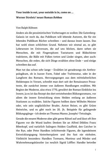 Prof. Dr. Ralph Köhnen - Projekt Verlag