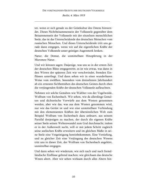 Die verjüngenden Kräfte der deutschen Volksseele - Rudolf Steiner ...