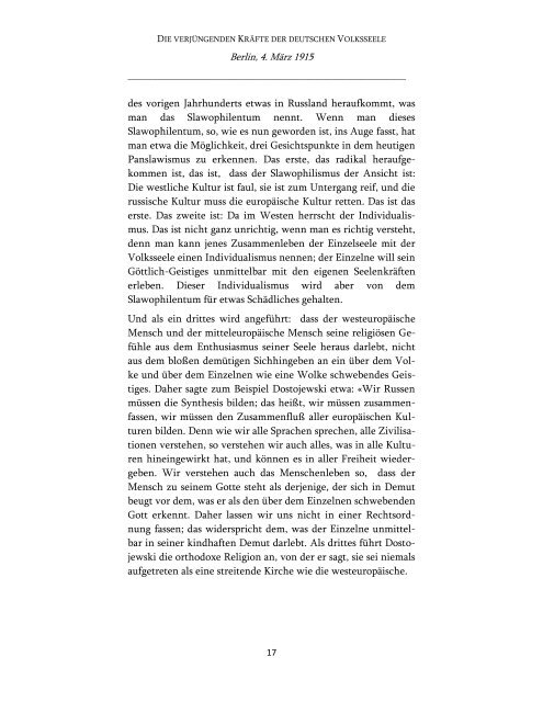 Die verjüngenden Kräfte der deutschen Volksseele - Rudolf Steiner ...