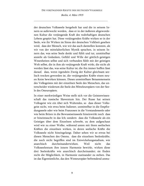 Die verjüngenden Kräfte der deutschen Volksseele - Rudolf Steiner ...