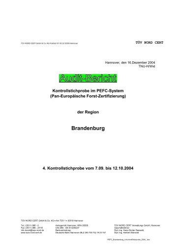 Brandenburg - PEFC