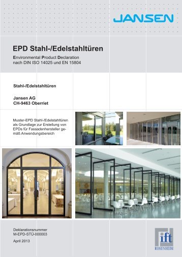 EPD Stahl-/Edelstahltüren - Jansen.com