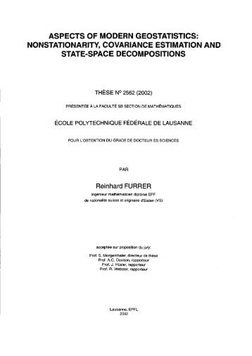 nonstationarity, covariance estimation and state-space ... - EPFL