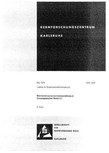 Mehrfachstreuung von Gammastrahlung an ... - Bibliothek