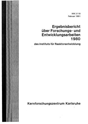 Ergebnisbericht über Forschungs- und ... - Bibliothek