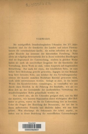 Die Brandenburgische Kanzlei und das Urkundenwesen wahrend ...