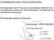 ZUSAMMENSETZUNG VON SCHWINGUNGEN Schwingungen ...