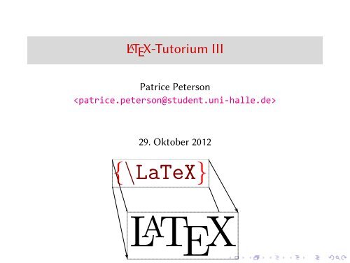 LaTeX-Tutorium III - Bitbucket