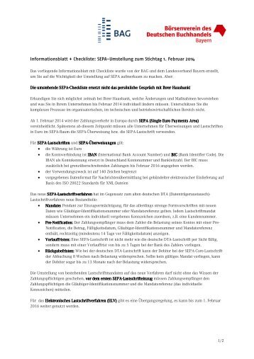 SEPA Checkliste
