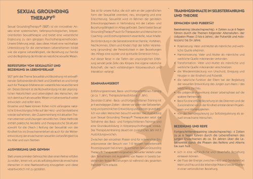 Stiftung für Sexual Grounding Therapy®