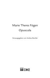 Marie Theres Fögen Opuscula