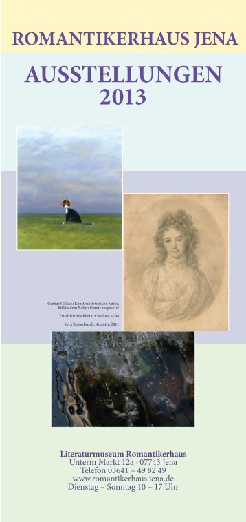 Jahresprogramm Ausstellungen 2013 - Jena