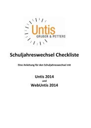 Der Schuljahreswechsel mit Untis 2014