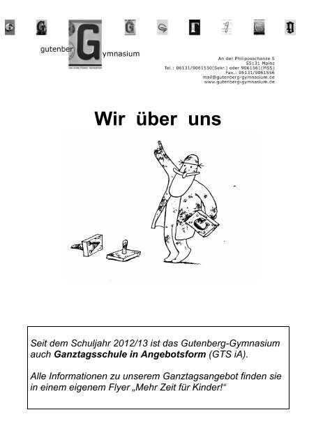 Wir über uns 2012_13 - Gutenberg Gymnasium Mainz