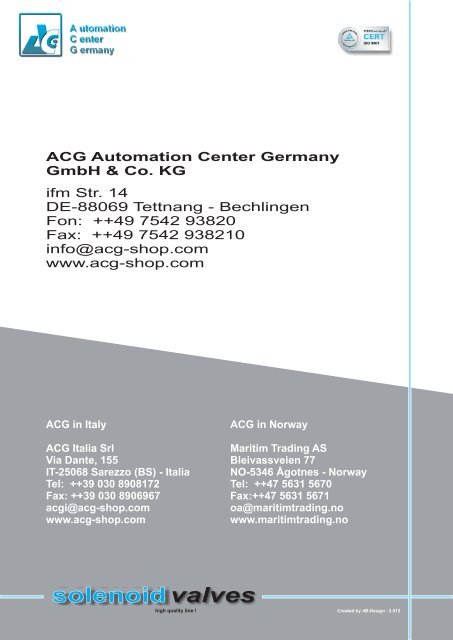 Magnetventile ACHEM - ACG Automation Center Germany GmbH ...