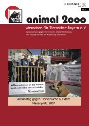 Menschen für Tierrechte Bayern e.V. - Animal 2000