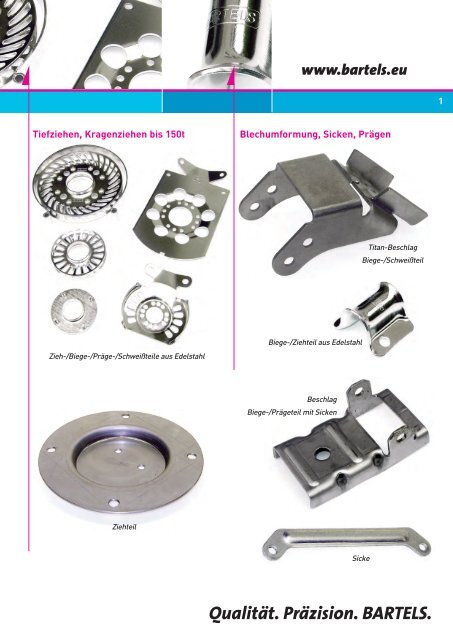 Qualität. Präzision. BARTELS. Edelstahl- und Drahtseilverarbeitung