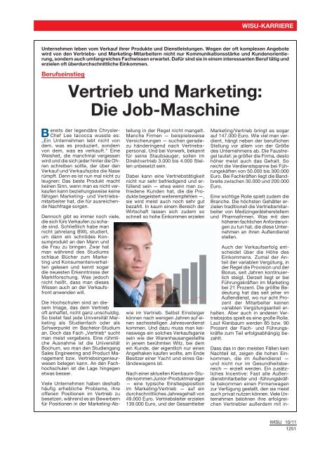 Vertrieb und Marketing - WISU