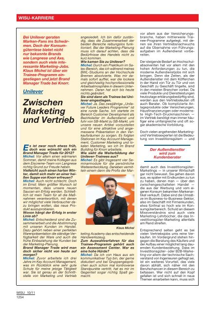 Vertrieb und Marketing - WISU