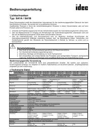 SA1A/SA1B Bedienungsanleitung - Idec Elektrotechnik GmbH