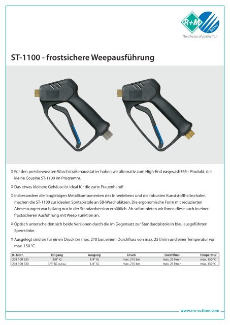 ST-1100 - frostsichere Weepausführung - R+M de Wit GmbH