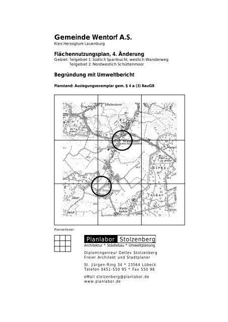 Begründung - Planlabor Stolzenberg