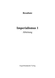 Resultate Imperialismus 1 - Ableitung - GegenStandpunkt
