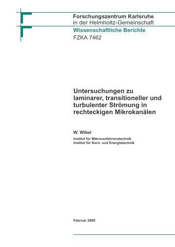 Untersuchungen zu laminarer, transitioneller und turbulenter ...