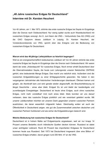 Interview Herr Dr. Heuchert DE - Verbundnetz Gas AG