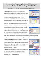 Die automatische Verplanung des Wahlpflichtbereiches an ... - Untis