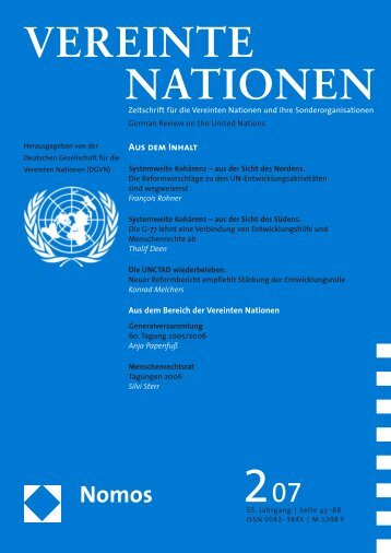 Zivile Konfliktverhütung und menschliche Sicherheit - Deutsche ...