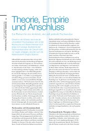 Theorie, Empirie und Anschluss - aware – Magazin für Psychologie