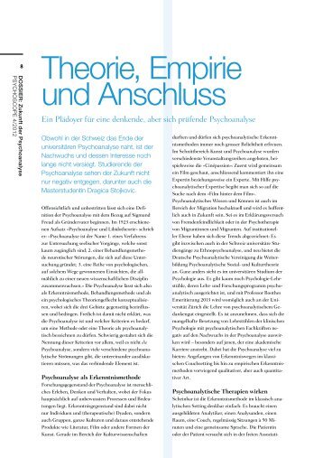 Theorie, Empirie und Anschluss - aware – Magazin für Psychologie