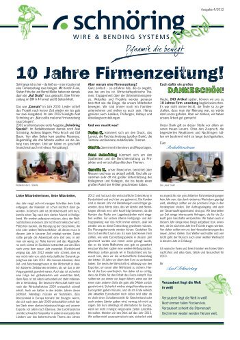 Ausgabe 04/2012 - Schnöring GmbH