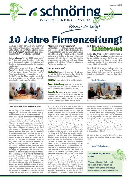 Ausgabe 04/2012 - Schnöring GmbH