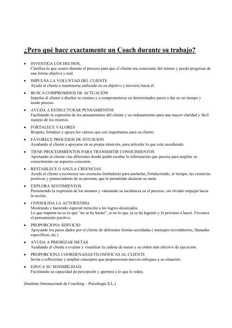INTRODUCCION AL ARTE DE COACHING DE VIDA (COACHING PERSONAL)
