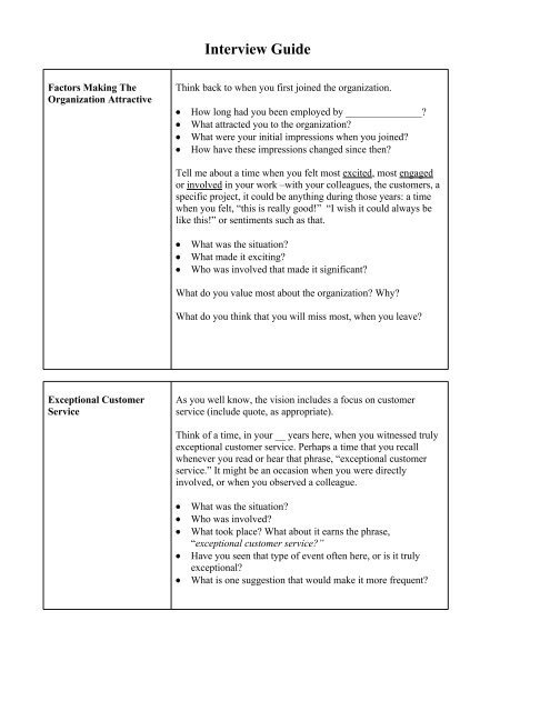 Guide to conducting exit Interviews - Dean Amory