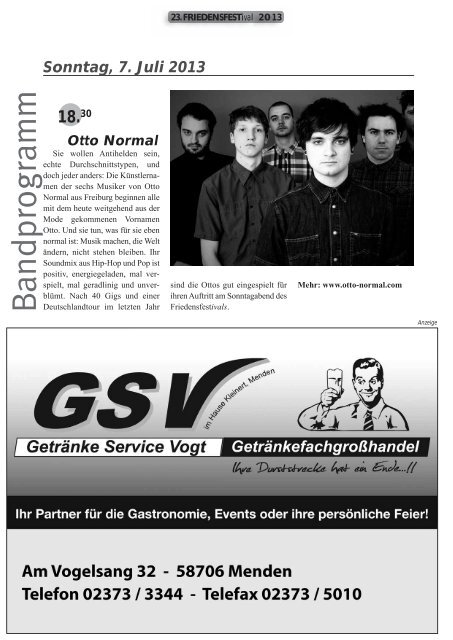 Die Festzeitung als PDF-Download - Friedensfestival Iserlohn