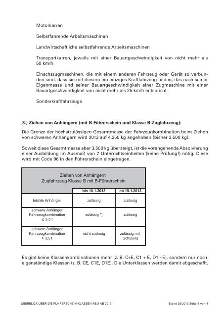 überblick über die führerschein-klassen neu ab 2013 - D.A.S. ...