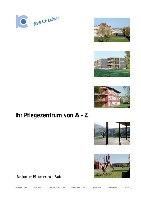 Broschüre RPB a-z_Version 2012 - Regionales Pflegezentrum Baden