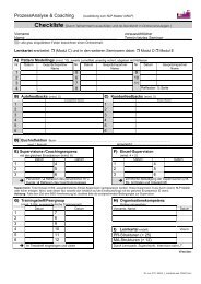 Master-Checkliste (durch TeilnehmerIn auszufüllen)