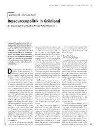 Ressourcenpolitik in Grönland - Oeko-Net