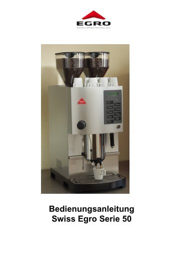 Pflichtenheft Software - Egro Coffee Systems AG