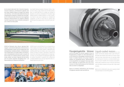 Produktlinie Motoren product line motors - Franz Kessler