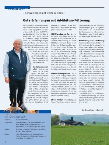 Schweinespezialist Heinz Seelhofer (pdf / 1015 KB) - UFA AG